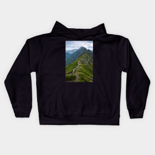 Mountaineous summer landscape Kids Hoodie